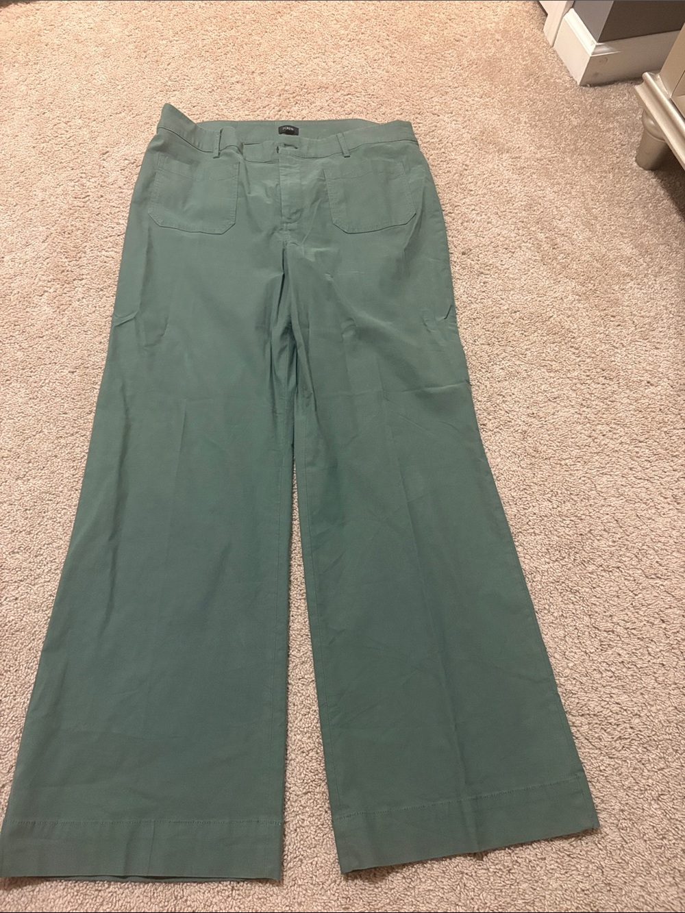 J. Crew Olive Green Wide-Leg Pants